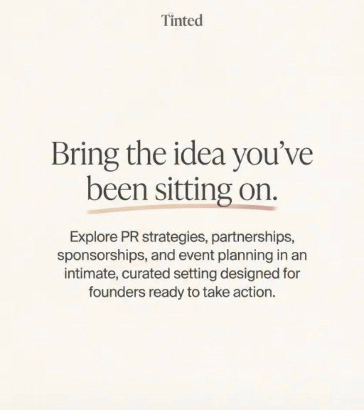 Not another networking event. A strategy room.